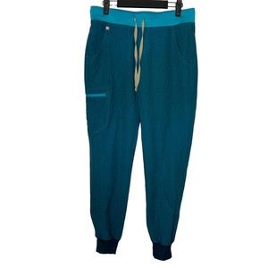 Figs Jogger Scrub Pants Zamora Small Women's Technical Collection Teal Blue